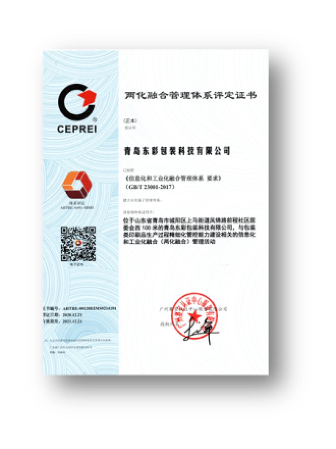 Two integration management system evaluation certificate